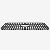  Kitchen Sink 25'' Silicone Protective Bottom Grid For Single Basin Sink in Matte Black, 25-1/8'' W x 12-7/8'' D x 1/2'' H