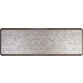  6'x2' Estates Collection Essential Series Silver Leaf Color Floor Mats with Bella Pattern, 72'' W x 24'' D x 3/4'' H
