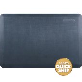  Linen Collection 3' x 2' Anti-Fatigue Floor Mat in Lagoon with Blue on Gray Base, 36'' W x 24'' D x 3/4'' Thick