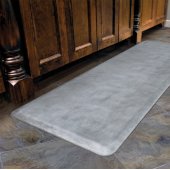  Linen Collection 6' x 2' Anti-Fatigue Floor Mat in Beach Glass with White on Gray Base, 72'' W x 24'' D x 3/4'' Thick