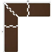  Original Collection PuzzlePiece L Series 7' x 6.5' x 2' Anti-Fatigue Floor Mat in Brown, 84'' W x 24'' D, 3/4'' Thick