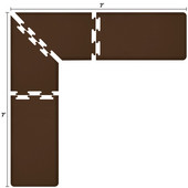  Original Collection PuzzlePiece L Series 7' x 7' x 2' Anti-Fatigue Floor Mat in Brown, 84'' W x 24'' D, 3/4'' Thick