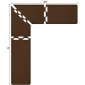  Original Collection PuzzlePiece L Series 8' x 6.5' x 2' Anti-Fatigue Floor Mat in Brown, 96'' W x 24'' D, 3/4'' Thick