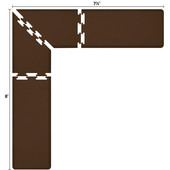  Original Collection PuzzlePiece L Series 8' x 7.5' x 2' Anti-Fatigue Floor Mat in Brown, 96'' W x 24'' D, 3/4'' Thick