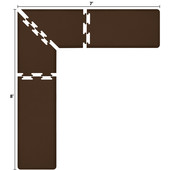  Original Collection PuzzlePiece L Series 8' x 7' x 2' Anti-Fatigue Floor Mat in Brown, 96'' W x 24'' D, 3/4'' Thick