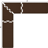  Original Collection PuzzlePiece L Series 8' x 8' x 2' Anti-Fatigue Floor Mat in Brown, 96'' W x 24'' D, 3/4'' Thick
