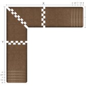  Granite Collection PuzzlePiece L Series 6.5' x 6.5' x 2' Anti-Fatigue Floor Mat in Granite Copper, Available in Multiple Sizes & Finishes, 78'' W x 78'' W x 24'' D, 3/4'' Thick