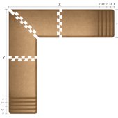  Granite Collection PuzzlePiece L Series 6.5' x 6.5' x 2' Anti-Fatigue Floor Mat in Granite Gold, Available in Multiple Sizes & Finishes, 78'' W x 78'' W x 24'' D, 3/4'' Thick