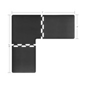  Original Collection PuzzlePiece L Series 7' x 6.5' x 3' Anti-Fatigue Floor Mat in Black, 84'' W x 36'' D, 3/4'' Thick