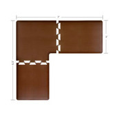  Original Collection PuzzlePiece L Series 7' x 6.5' x 3' Anti-Fatigue Floor Mat in Brown, 84'' W x 36'' D, 3/4'' Thick