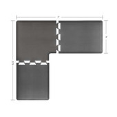  Original Collection PuzzlePiece L Series 7' x 6.5' x 3' Anti-Fatigue Floor Mat in Gray, 84'' W x 36'' D, 3/4'' Thick