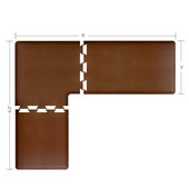  Original Collection PuzzlePiece L Series 8' x 6.5' x 3' Anti-Fatigue Floor Mat in Brown, 96'' W x 36'' D, 3/4'' Thick