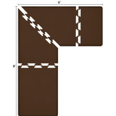  Original Collection PuzzlePiece L Series 8' x 6' x 3' Anti-Fatigue Floor Mat in Brown, 96'' W x 36'' D, 3/4'' Thick