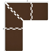  Original Collection PuzzlePiece L Series 8' x 7' x 3' Anti-Fatigue Floor Mat in Brown, 96'' W x 36'' D, 3/4'' Thick