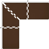  Original Collection PuzzlePiece L Series 8' x 8' x 3' Anti-Fatigue Floor Mat in Brown, 96'' W x 36'' D, 3/4'' Thick