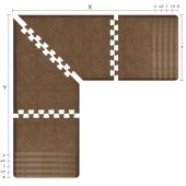  Granite Collection PuzzlePiece L Series 6.5' x 6.5' x 3' Anti-Fatigue Floor Mat in Granite Copper, Available in Multiple Sizes & Finishes, 78'' W x 78'' W x 36'' D, 3/4'' Thick