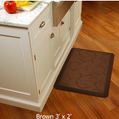  2011 Motif Collection - Bella Wellness Mat, 36'' W x 24'' D x 3/4'' H, Brown