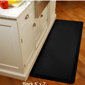  2011 Motif Collection - Trellis Wellness Mat, 72'' W x 24'' D x 3/4'' H, Black