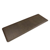  Trellis Motif Floor Mat in Antique Dark, 72''W x 24''D x 3/4''H