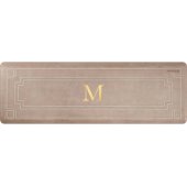  Signature Gatsby Collection 6' x 2' Anti-Fatigue Floor Mat in Sand Dollar with White on Tan Base, 72'' W x 24'' D x 3/4'' Thick