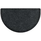 Granite Collection Studio Semi-Circle 36'' x 22'' Anti-Fatigue Floor Mat in Granite Onyx, 36'' W x 22'' D x 3/4'' Thick