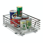  11-1/2'' W Pull-Out Kitchen Cabinet Organizer with Chrome Wire 11-1/2''W x 17-3/4''D x 6-3/8''H, Min Cab Opening: 11-1/2'' W x 17-3/4'' D x 6-3/8'' H