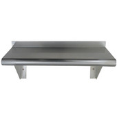  Pre-Assembled Stainless Steel Shelf with Bull Nose Edge, 24'' W x 10'' D x 8'' H