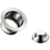  Cyclonehaus extended, solid brass, flange for deep fireclay sinks with 3-1/2'' Drains, Polished Chrome Finish