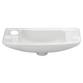  Wall Mounted China Bath Basin with Side Shelf Space, Left Faucet Drilling