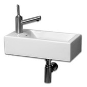  - Wall Mount Bathroom Sink, Faucet Drilling on Right