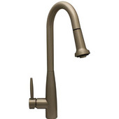  Jem Collection Single Hole Faucet with a Gooseneck Swivel Spout, Pull-down Spray Head, and Lever Handle, 2-1/4'W x 8-1/2'D x 9-3/4'H