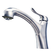  Single Hole/Single Lever Handle Faucet With A Pull Out Spray Head, 2 1/2''W x 9 1/4''D x 8 3/4''H