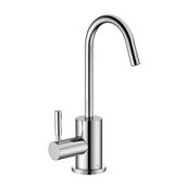  Point of Use Instant Hot Water Faucet with Contemporary Spout and Self Closing Handle, Polished Chrome