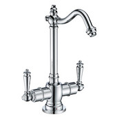  Point of Use Instant Hot/Cold Water Faucet with Traditional Spout and Self Closing Hot Water Handle, Polished Chrome