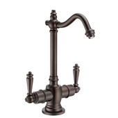  Point of Use Instant Hot/Cold Water Faucet with Traditional Spout and Self Closing Hot Water Handle, Oil Rubbed Bronze
