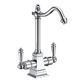  Point of Use Instant Hot/Cold Water Faucet with Traditional Spout and Self Closing Hot Water Handle, Polished Chrome