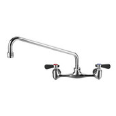  Wall Mount Laundry Faucet with Extended Swivel Spout, Polished Chrome, 12'' Spout Height