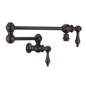  Vintage III Plus Wall Mounted Retractable Spout Pot Filler with Lever Handles in Oil Rubbed Bronze, Spout Reach: 21-1/2'' D