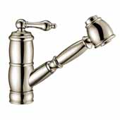  Vintage III Plus single hole, single lever faucet with a pull-out spray head In Polished Nickel, Spout Height: 5-3/4'', Spout Reach: 8''