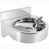  Noah Collection 18 Gauge Stainless Steel Commercial Single Bowl Wall Mount with Drinking Fountain, 13-3/4''W x 12''D x 8-7/8''H