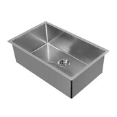  Noah Plus Linen Textured Dual-Mount 16 Gauge Stainless Steel Single Bowl Kitchen Sink Set, Gunmetal, 33'' W x 18'' D x 10'' H
