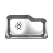  Single Bowl Undermount Sink, 32 1/8''W x 18 3/8'' D, Brushed Stainless Steel