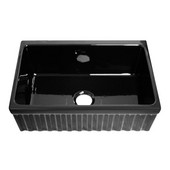  - Farmhaus Quatro Alove Reversible Fireclay Sink, 30''W x 20''D x 10'' H, Black