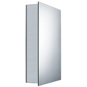  Single Door Medicine Cabinet with Double Faced Mirrored Doors, 19-5/8''W x 5-1/2''D x 27-1/2''H