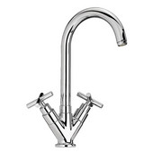  Single Hole Luxe Kitchen Faucet w/ Polished Chrome Finish