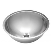  Jazz Series 20 Gauge Stainless Steel Single Bowl Undermount Lavatory Sink, 16-1/4'' Diameter x 6-7/8'' H