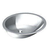  Jazz Series 20 Gauge Stainless Steel Single Bowl Undermount/Topmount Lavatory Sink, 19-1/8'' W x 16-1/8'' D x 7'' H