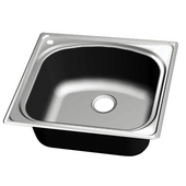  Chicago Series Topmount Stainless Steel Sink, Left-Rear Faucet Hole, 25''W x 22''D x 7-1/2''H