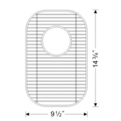  Stainless Steel Sink Bottom Grid, 9-1/2'' W x 14-3/4'' D