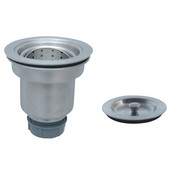  Basket Strainer, Deep Cup Stainless Steel Body & Basket, 3-1/2'' Dia., Brushed Nickel Finish